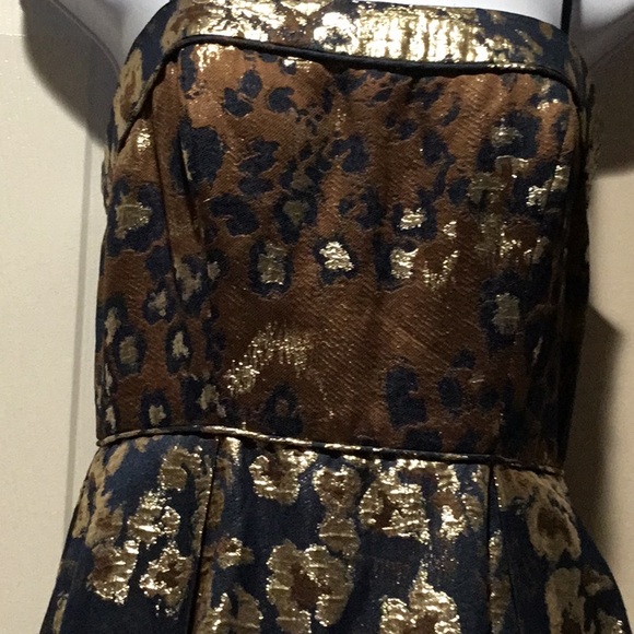 Aidan Mattox Jacquard Metallic Strapless Ball Gown - Size 2 - Picture 5 of 13